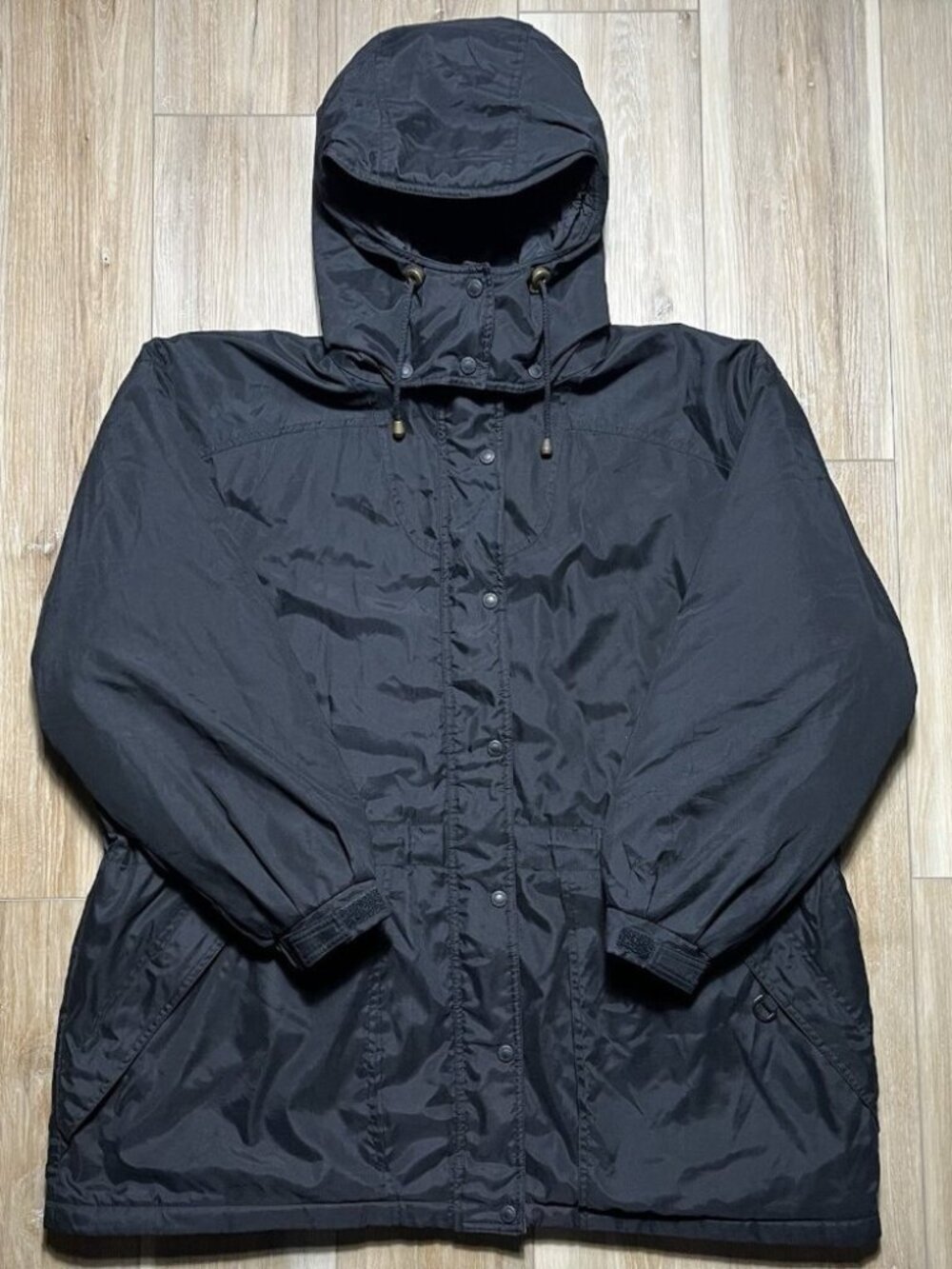 Vintage Cabelas Hooded Black Parka Coat Jacket - Women Size XXL
